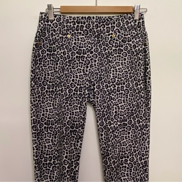 MICHAEL Kors pant leopard prints pattern small stretch back pocket pill on Small - Picture 4 of 11